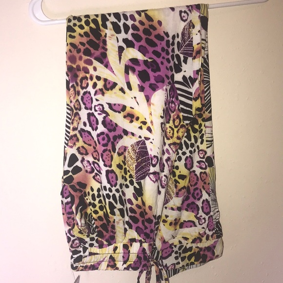 Body central | neon multicolor drawstring elastic bottom jogger pants - Picture 1 of 3